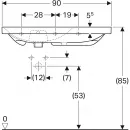 Раковина 90x48,2 см Geberit Acanto 500.625.01.2