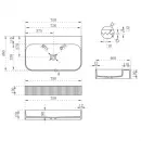 Раковина 75x46 см Vincea VWB-6SG75MW