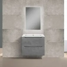 Комплект мебели бетон 61 см Vincea Norma VMC-2N600BT + VCB-2N600W + VLM-2J600