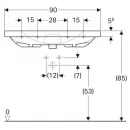Раковина 90x48,2 см Geberit Acanto 500.624.01.2