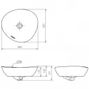 Раковина 46x42 см Toto TA L4704MTE#CMW