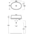 Раковина 60x42 см Simas Sharp SH04bi*0