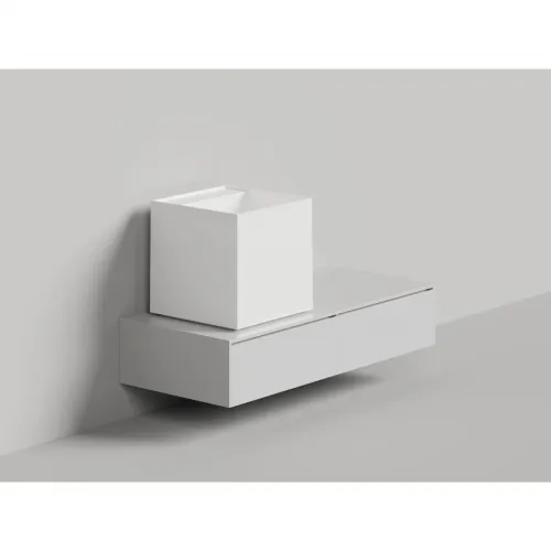 Раковина-чаша Salini S-Stone Armonia Square Top 03 130523TM 45x45 см, накладная, белый матовый