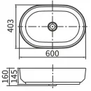 Раковина-чаша Arrow AP41025D 60x40,3 см, накладная, белый