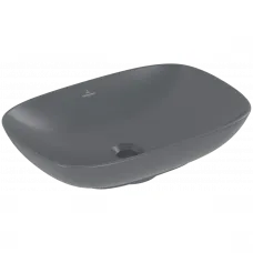 Раковина Villeroy & Boch Loop & Friends 4A4901I4 56x38 см, накладная, графит матовый