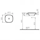 Раковина 41x39 см Vitra Frame 5654B403-0016