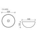 Раковина 35,8x35,8 см Ceramica Nova Element CN6003