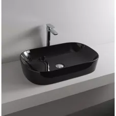Раковина 65x41,5 см Artceram Ghost GHL002 03 00 nero lucido*0