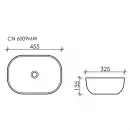 Раковина 45,5x32,5 см Ceramica Nova Element CN6009MW