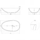 Раковина-чаша Salini S-Sense Paola 1101101GF 58x34,5 см, накладная, покраска по RAL глянец полностью