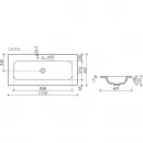 Раковина 101x45,7 см Ceramica Nova Grace CN7013