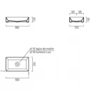 Раковина 60x37 см GSI Kube X 945311