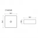 Раковина-чаша Ceramica Nova Element CN6068 36,1x36,1 см, накладная, белый