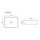 Раковина-чаша Ceramica Nova Element CN6069 47,1x36,1 см, накладная, белый
