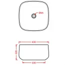 Раковина 43x43 см Artceram Cognac COL006 42 00 petrolio
