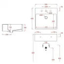 Раковина 50x48 см Artceram Quadro QUL002 01 00 bi