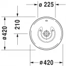 Раковина 42x42 см Duravit Bacino 0325420000