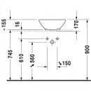 Раковина 42x42 см Duravit Bacino 0325420000