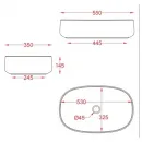 Раковина 55x35 см Artceram Cognac COL003 05 00