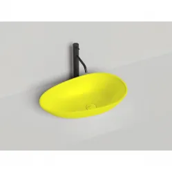 Раковина-чаша Salini S-Stone Paola 1101201SMF 58x34,5 см, накладная, покраска по RAL матовый полностью