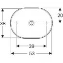 Раковина 55x40 см Geberit VariForm 500.774.01.2