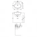 Раковина 60x44 см Simas Lft Spazio LFT24bi*1