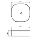 Раковина-чаша Allen Brau Priority 00262043 40x40 см, накладная, белый