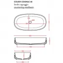 Раковина 68x35 см Artceram Cognac COL005 19 00 ombra bruciata
