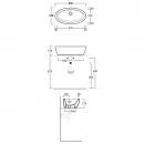 Раковина 63x33 см Simas Lft Spazio LFT64bi*0