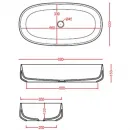 Раковина 68x35 см Artceram Cognac COL005 40 00 tortora