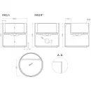 Раковина-чаша Salini S-Sense Armonia Round Top 03 130413TGF 45x45 см, накладная, покраска по RAL глянец полностью
