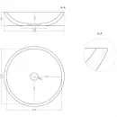 Раковина-чаша Salini S-Stone Callista 05 1101205SMF 37x37 см, накладная, покраска по RAL матовый полностью