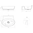 Раковина 58x45 см Salini S-Sense Alda Wall 01 140311G