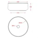 Раковина 42x42 см Artceram Cognac COL001 05 00