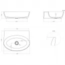 Раковина 58x45 см Salini S-Sense Alda Wall 02 140312G
