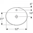 Раковина 55x45 см Geberit VariForm 500.722.01.2