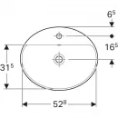 Раковина 55x45 см Geberit VariForm 500.720.01.2