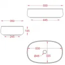 Раковина 55x35 см Artceram Cognac COL003 12 00