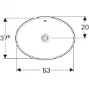 Раковина 55x40 см Geberit VariForm 500.716.01.2