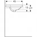 Раковина 50x45 см Geberit VariForm 500.712.01.2