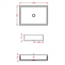 Раковина 55x38 см Artceram Scalino SCL002 15 00 grigio oliva