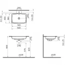 Раковина-чаша 60 см белый Vitra Metropole 5668B003-0012