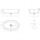 Раковина 58x35 см Salini S-Stone Alda 01 110621M