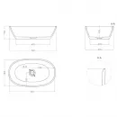 Раковина 56x33,5 см Salini S-Stone Sofia 1101206SM