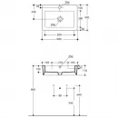 Раковина 60x43 см Kerasan Ego 324201*1