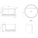 Раковина-чаша Salini S-Stone Armonia Round Top 02 130422TMF 45x45 см, накладная, покраска по RAL матовый полностью