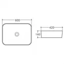 Раковина 60x42 см Vincea VBS-304
