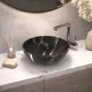 Раковина-чаша Omoikiri Hitomi-BL Marble 4972077 41x41 см, накладная, черный мрамор
