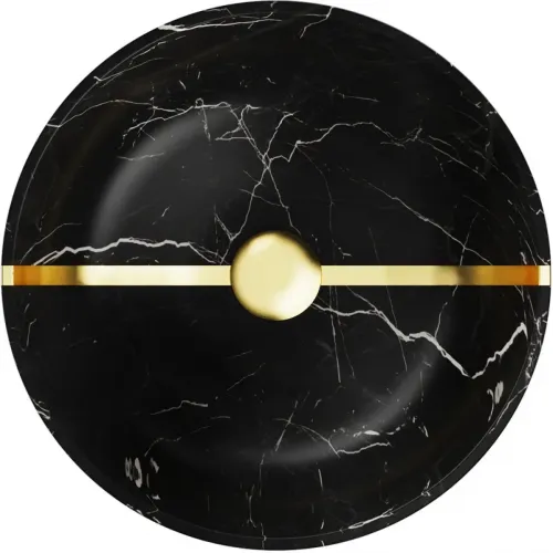 Раковина-чаша Omoikiri Hitomi-BL Marble 4972077 41x41 см, накладная, черный мрамор