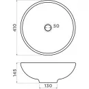 Раковина-чаша Omoikiri Hitomi-WH Marble 4972078 41x41 см, накладная, белый мрамор